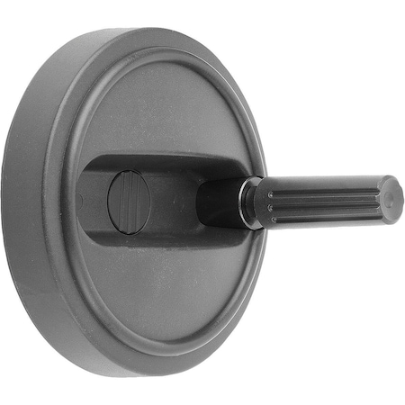 Kipp Handwheel D1=100, Reamed Hole D2=12H7, W.Transv.Bore D7=M06, Size:2, Plastic, Comp: Plastic,  K0257.2100126